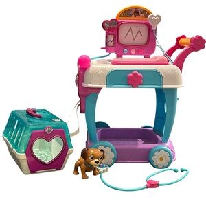 Disney Doc Mcstuffins Hospital Cart & Carrier Toy Lot